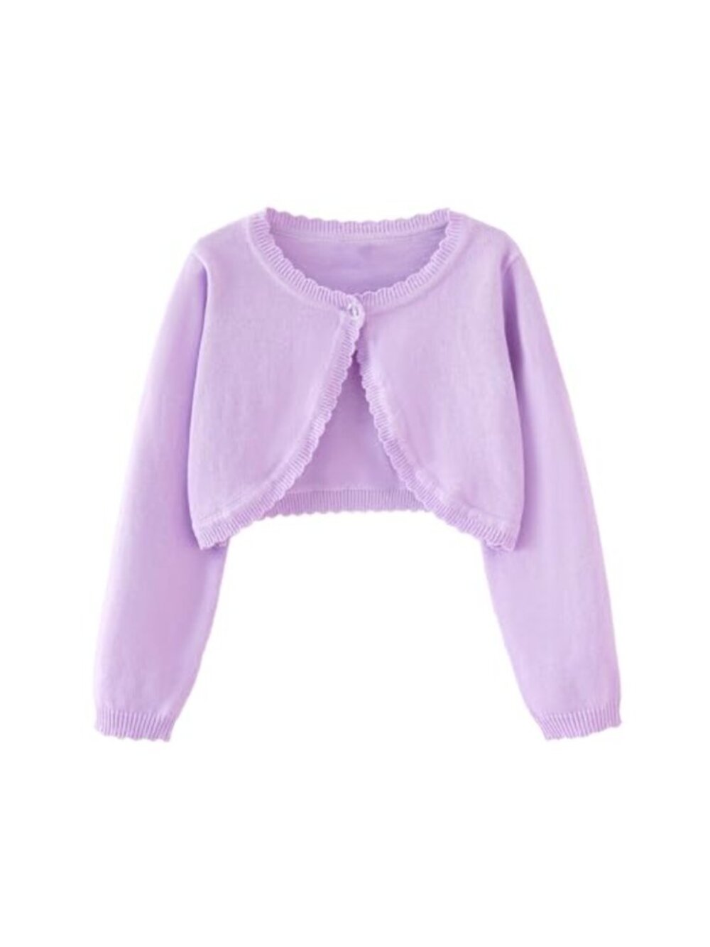 Toddler Girls 100% Cotton Cardigan Long Sleeve Knit Shrug Cropped Bolero